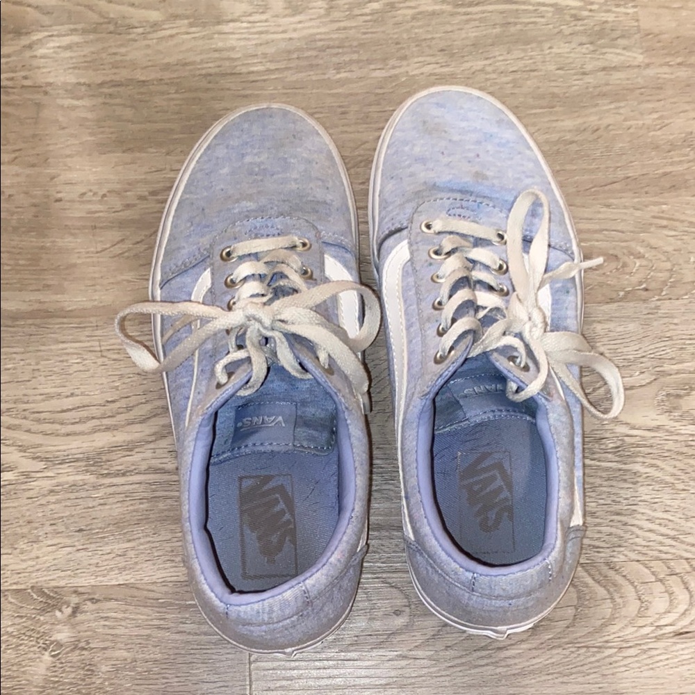 Vans Light Blue and White Casual Shoes